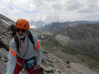 Dalla sosta di L5 guardando verso il Colle dell'Agnello