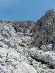 Uno dei canaloni di discesa