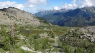 dal colle del lago Bianco verso il lago Muffè