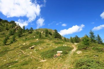 Bivio dal lago basso per i laghi sopra