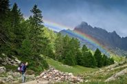 Meteo poco invitante, ma l'arcobaleno porta bene