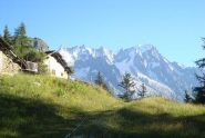baite nel vallone Arp sullo sfondo la  cresta Jorasses