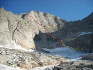 Il percorso della via (in rosso)