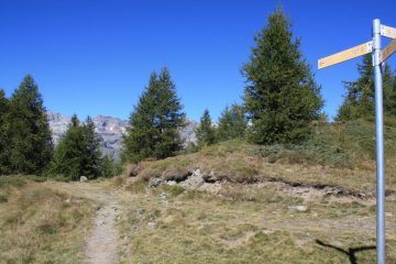 ...AL COLLETTO DI CHENEIL ABBANDONIAMO LA CONCA DI CHAMOIS...