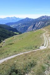 ...DALLA PODERALE CHE SALE ALL' ALPEGGIO GLAVIN E' BELLO RIPERCORRERE CON LO SGUARDO LA STRADA APPENA FATTA...