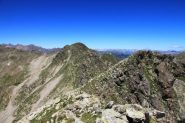 L'altra cima del Lausfer e dietro la Testa Auta del Lausfer con il canalone da salire