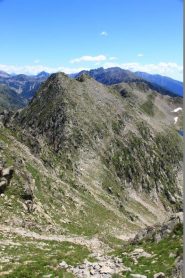Canalone di salita e versante di discesa dalle cime del Lausfer