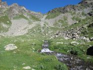 Il vallone da risalire per il colle Chavacour