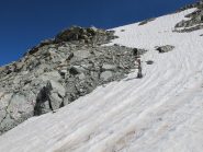 Ci si prepara a risalire la pietraia