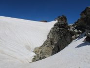 Il salto fra l'anticima e il calottone del Dome
