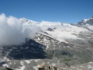 Le vette del Rosa dal Pizzo di Antigine, durante una schiarita