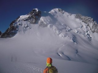 salita al colle del maudit tra seracchi