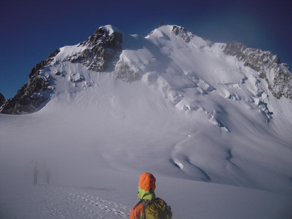 salita al colle del maudit tra seracchi