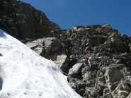 Condizioni del canalino per accedere al ghiacciaio