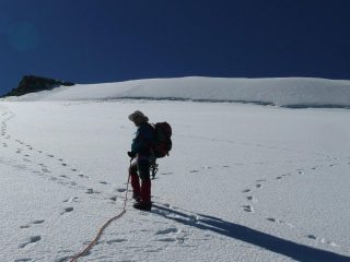 Ultimi metri prima della crepacciata terminale