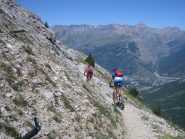 tratto esposto sulla conca di Bardonecchia