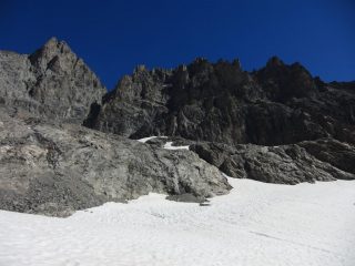 Fascia rocciosa che precede la comba glaciale finale