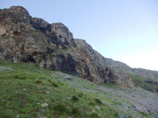 La prima bastionata da attraversare sotto verso dx
