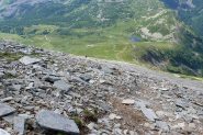 Il pendio finale dall'alto