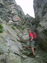 Inizio del tratto alpinistico.