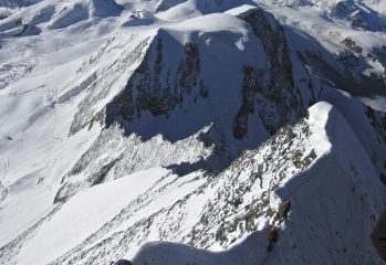 in cresta con l'alphubel