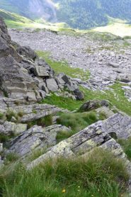 il breve tratto percorso in arrampicata visto dall'alto