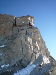 Tratto sopra la forcella Gabel, prima della placca Biner