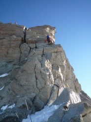 Tratto sopra la forcella Gabel, prima della placca Biner
