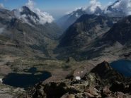 dalla vetta della Testa del Claus, vista sui laghi Claus e Portette