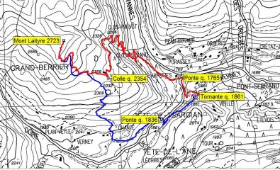 mappa dell'itinerario