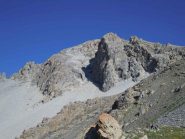 in ombra l'attacco della via!