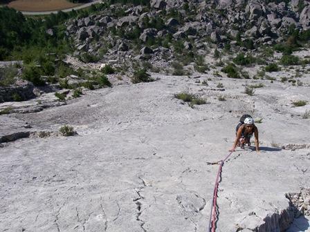 scalata di aderenza a Le Claps