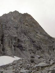 l'attacco è a destra del nevaio