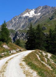 la sterrata che sale da Prailles