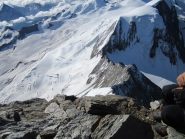 tutta la cresta percorsa vista dalla vetta