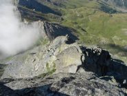 la cresta percorsa e il bivacco soardi
