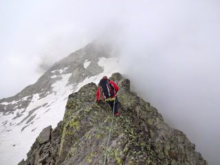 la cresta N/E verso la Bocchetta