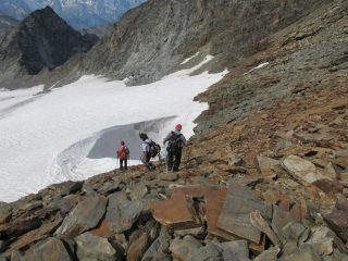 In discesa verso il ghiacciaio