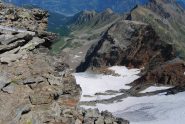 Il Ghiacciaio del Paramont visto dalla  vetta