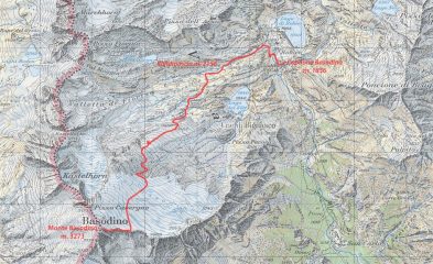 mappa CNS e via di salita seguita