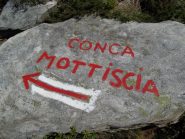 Segnale Bivio Conca Mottiscia