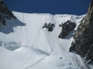 Salita del Colle del Mont Maudit - vista al ritorno