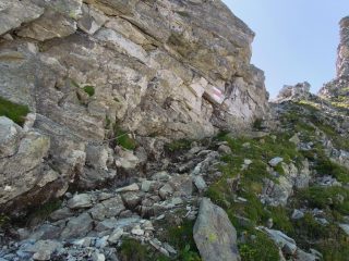 Passaggio attrezzato sul lato di Antabbia della Bocchetta