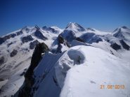 vista panoramica dal Breithorn centrale
