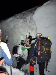 ingorgo crepacciata terminale del Tacul