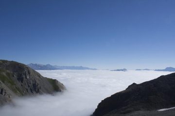 il mare di nuvole dal colle dello Chaberton