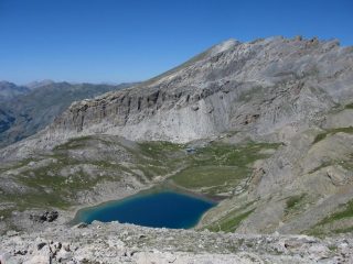 Dal Pas de la Couletta il Lac Premier e le Ref. de Chambeyron 