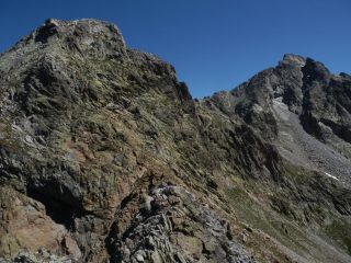 vista su Rocca Pan Perdu e Rocca Paur dalla prima Quota del contrafforte Ovest della R.Pan Perdu