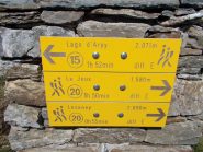 segnaletica sentieri al Col d'Ameran