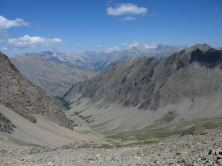Vallone di discesa, Chambeyron sullo sfondo.
